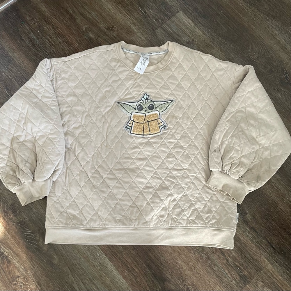 Star Wars Beige Quilted Top Sz XL